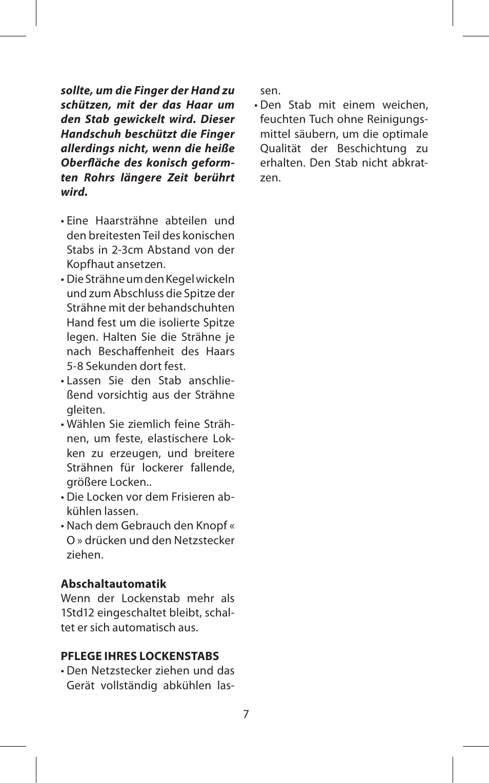 Babyliss C20E Easy Curl User Manual | Page 7 / 35