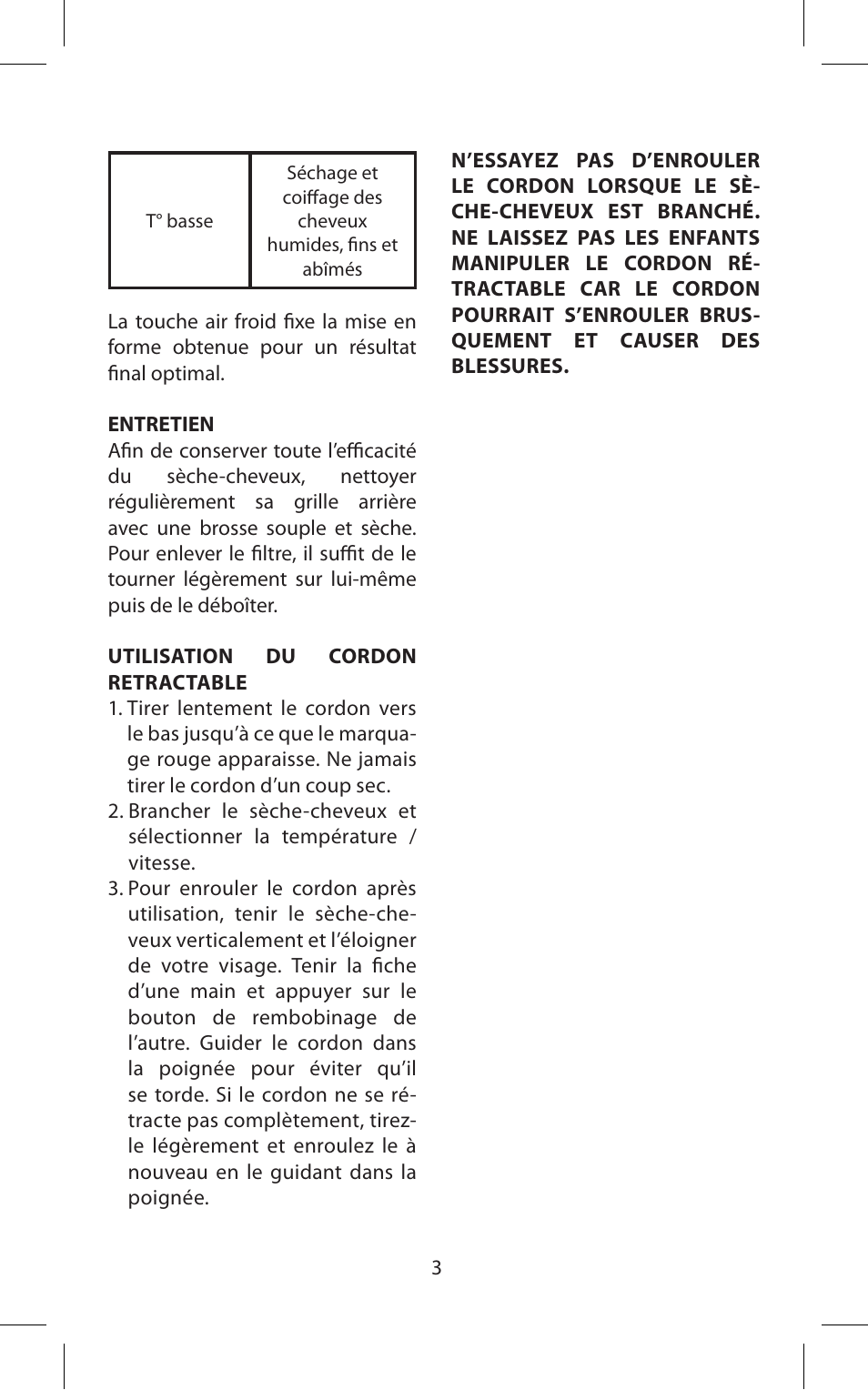 Babyliss D171E Expert User Manual | Page 3 / 36