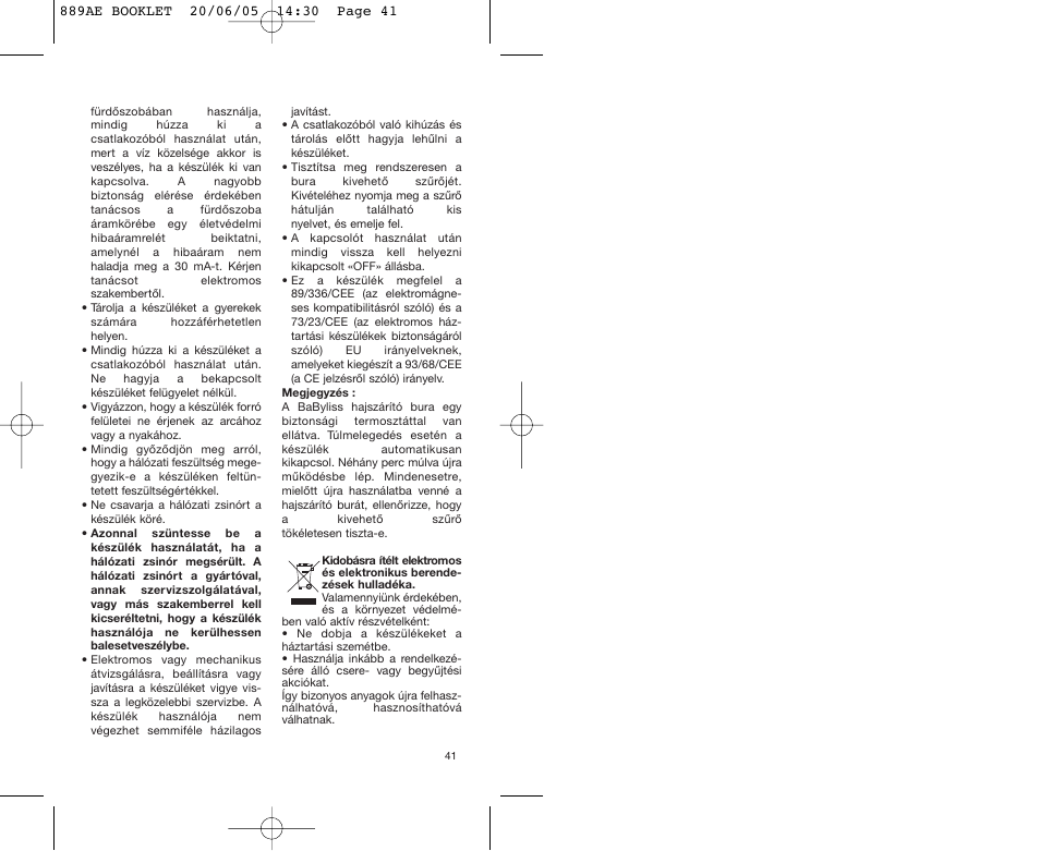 Babyliss 889AE User Manual | Page 41 / 53