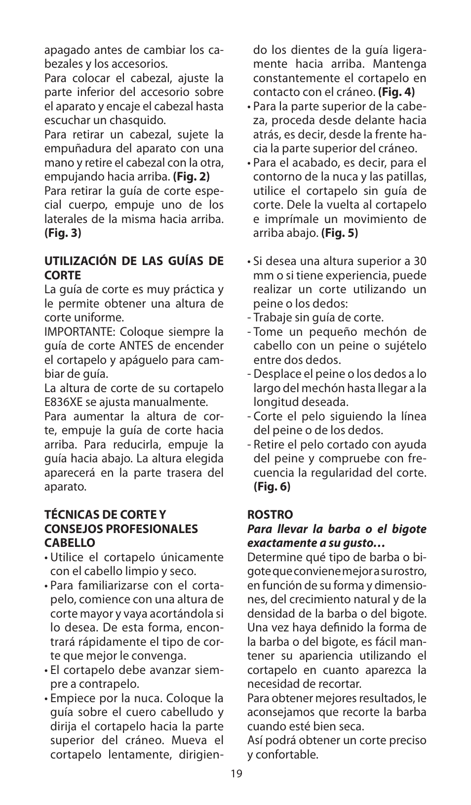 Babyliss E836XE X-10 User Manual | Page 19 / 56