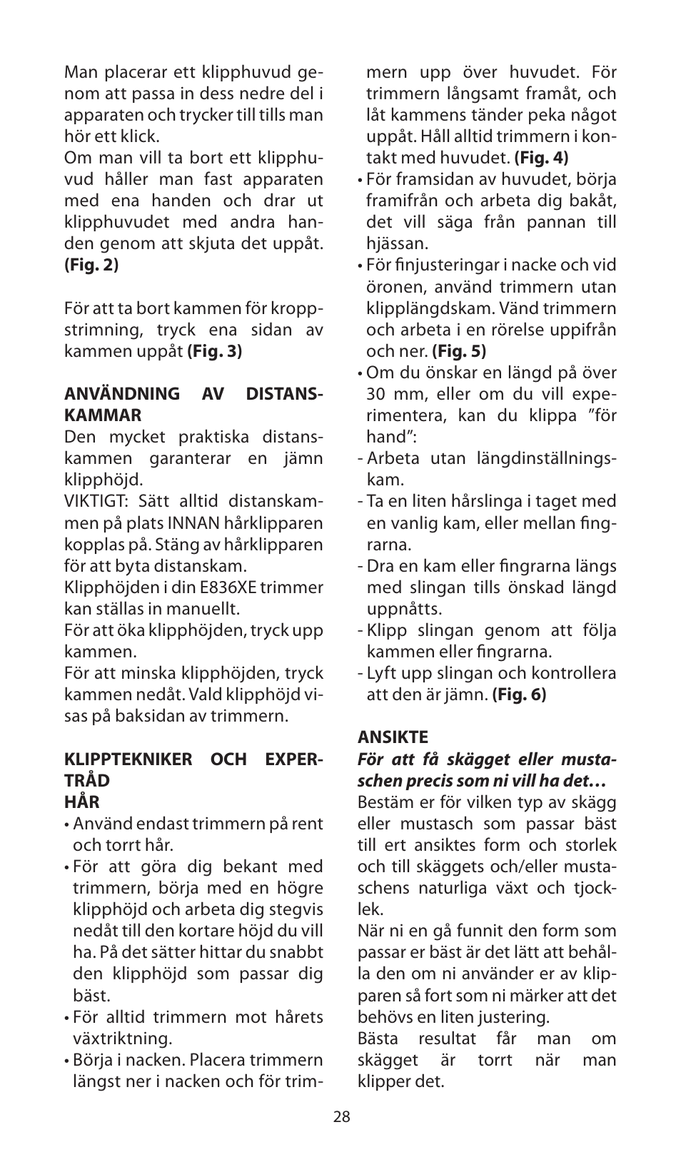 Babyliss E836XE X-10 User Manual | Page 28 / 56