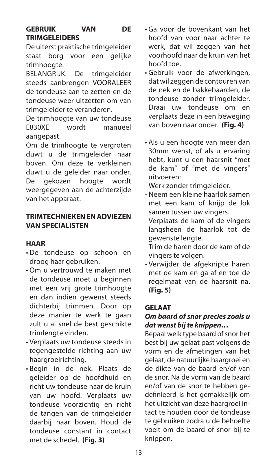 Babyliss E830XE X-8 User Manual | Page 13 / 56