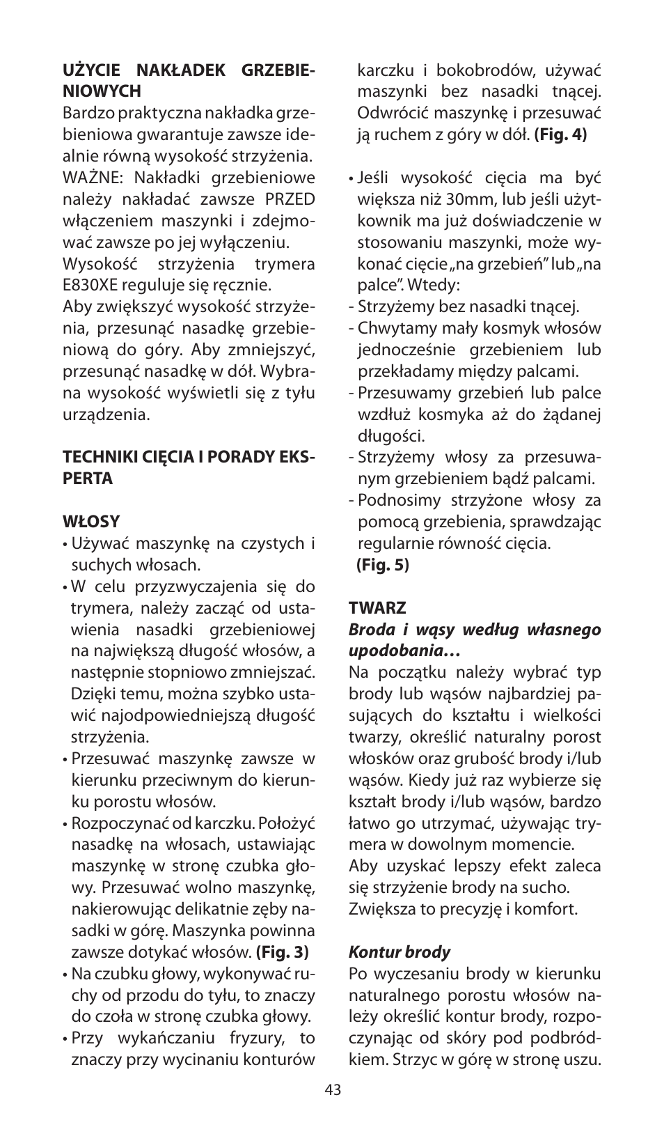 Babyliss E830XE X-8 User Manual | Page 43 / 56