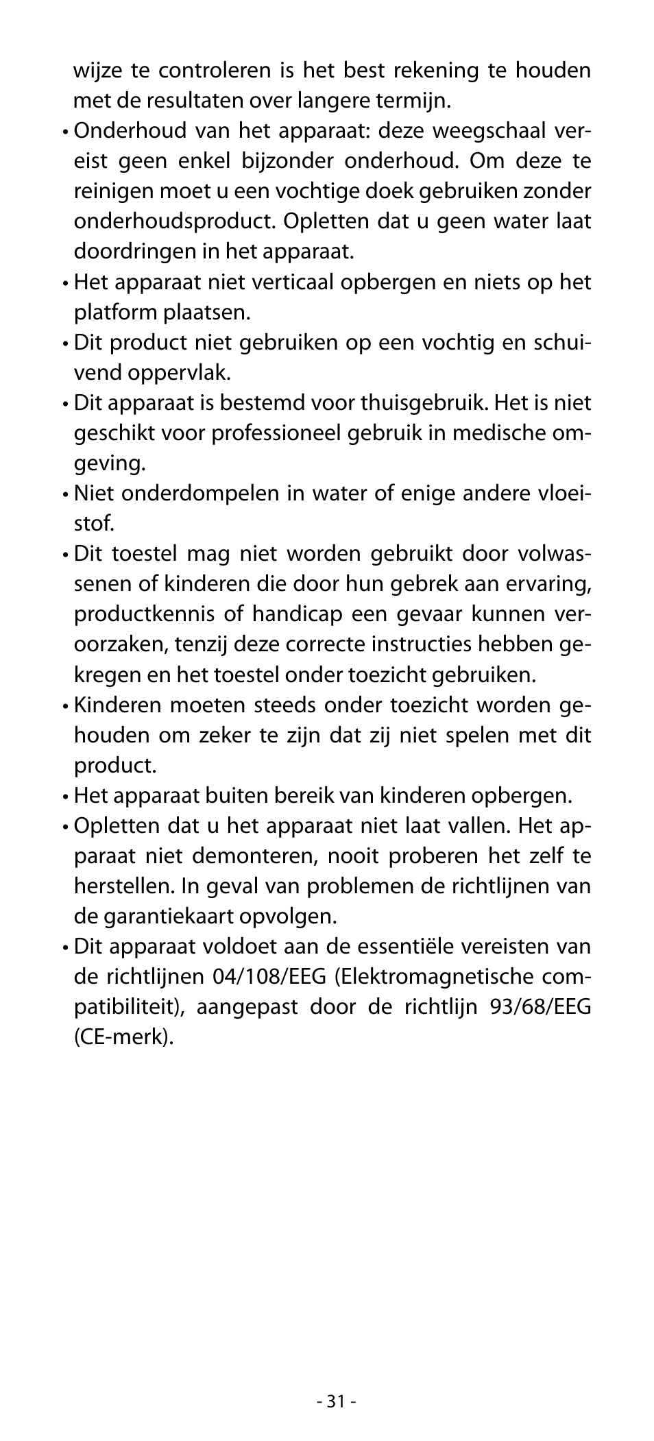 Babyliss SL33E PESE-PERSONNE ELECTRONIQUE COACHING User Manual | Page 31 / 78