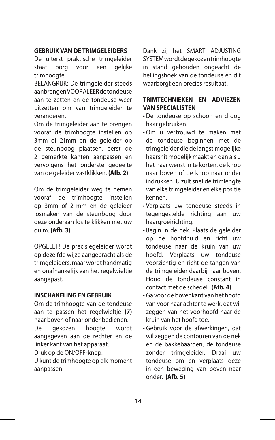 Babyliss E763XDE/764XDE Hair clipper User Manual | Page 14 / 56