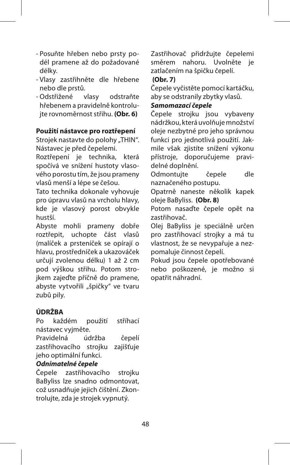 Babyliss E763XDE/764XDE Hair clipper User Manual | Page 48 / 56