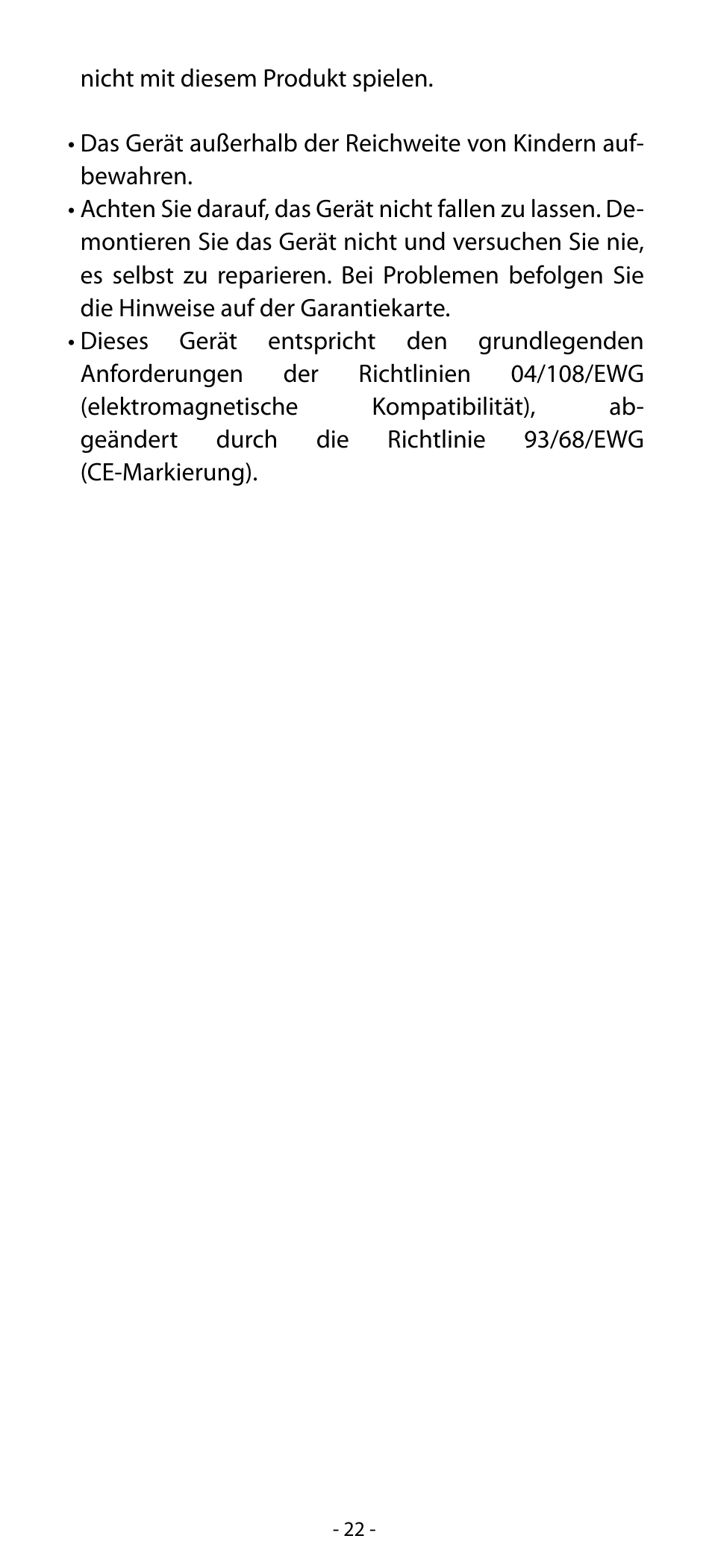 Babyliss SL31 Electronic Monitoring Scale User Manual | Page 22 / 72