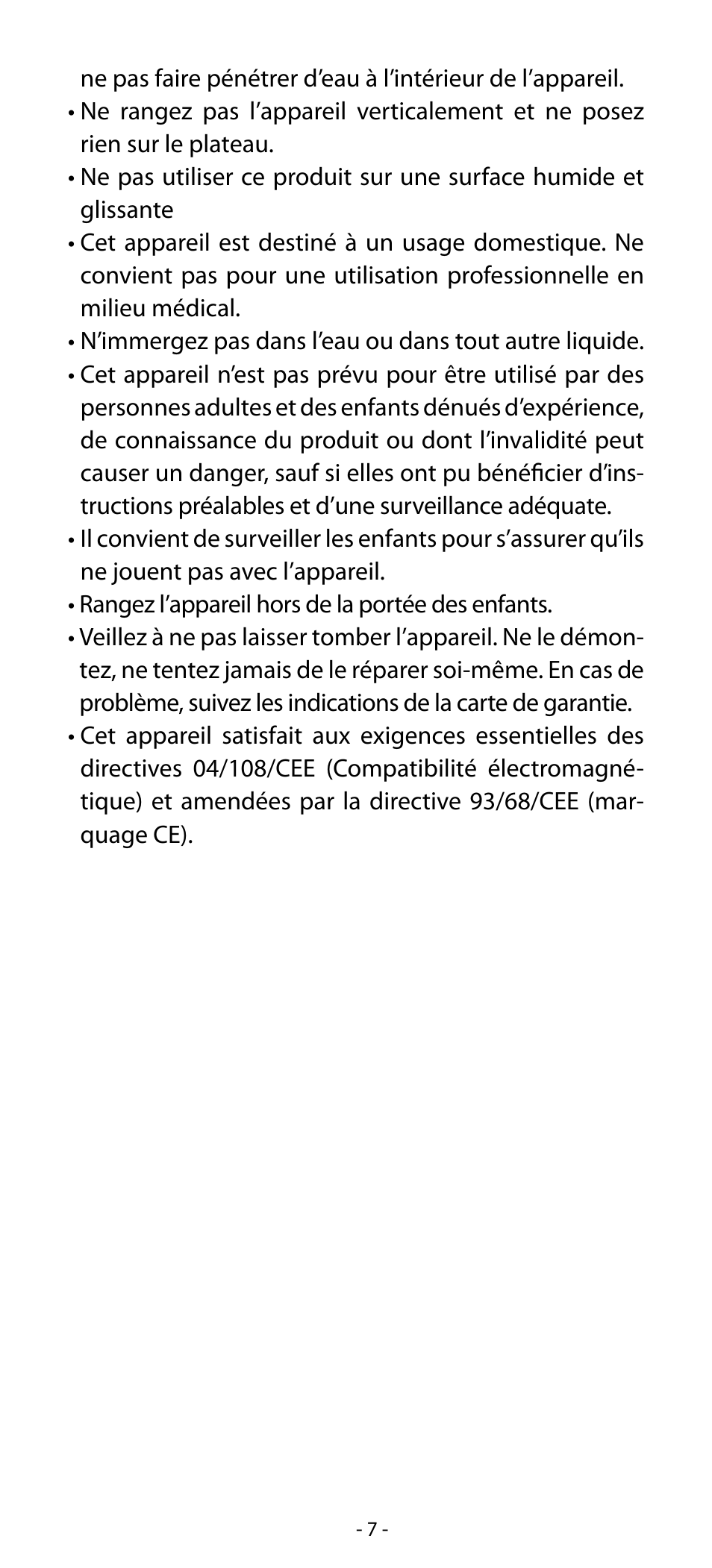 Babyliss SL31 Electronic Monitoring Scale User Manual | Page 7 / 72