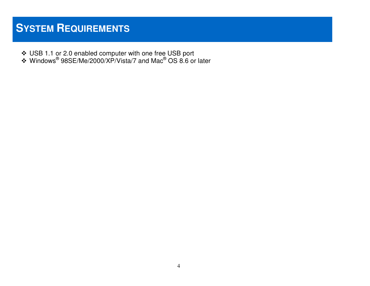 Ystem, Equirements | C2G 29509 USB 2.0 ALUMINUM HUB User Manual | Page 5 / 16