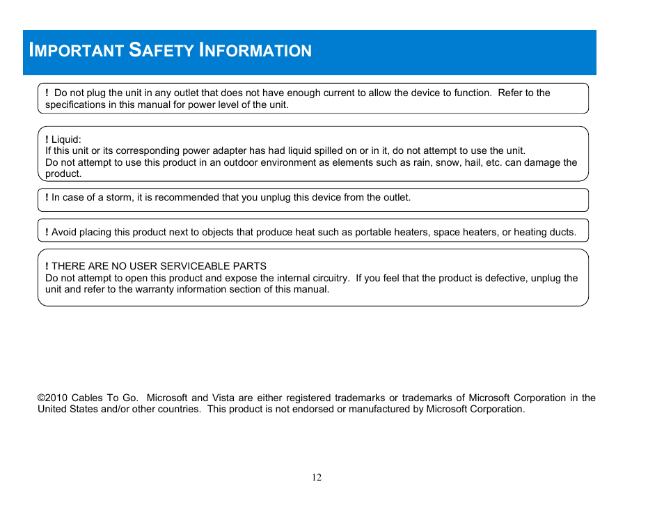 C2G 22429 USB TO SERIAL ADAPTER User Manual | Page 13 / 15