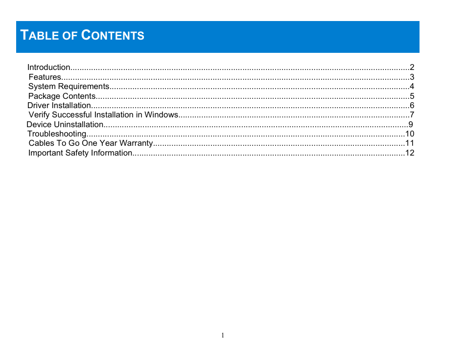 C2G 22429 USB TO SERIAL ADAPTER User Manual | Page 2 / 15