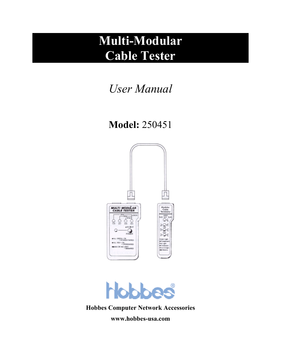 C2G 26853 Multi-Modular Cable Tester-Pro User Manual | 2 pages