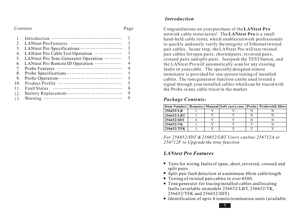 C2G 26847 LANtest Pro 256652 User Manual | Page 2 / 6
