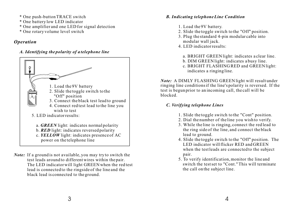 C2G 26844 Tone Generator & Probe User Manual | Page 2 / 4