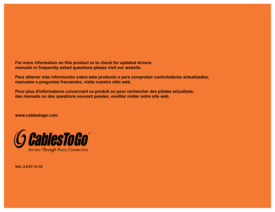 C2G 29560 USB 2.0 HUB 7-PORT User Manual | Page 11 / 11