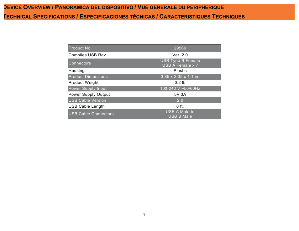 C2G 29560 USB 2.0 HUB 7-PORT User Manual | Page 8 / 11