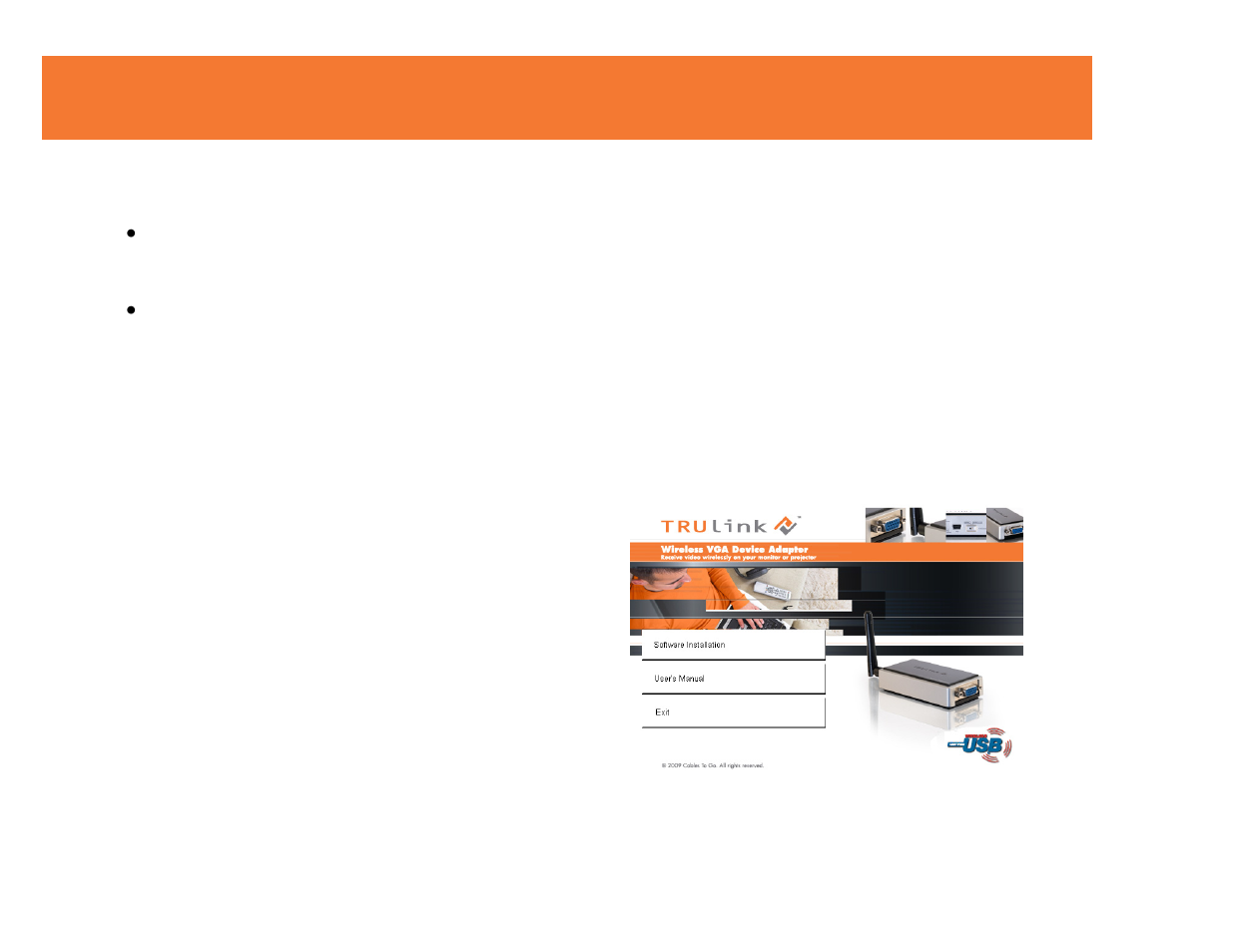Oftware, Evice, Nstallation | C2G 29573 WIRELESS VGA DEVICE ADAPTER User Manual | Page 8 / 36