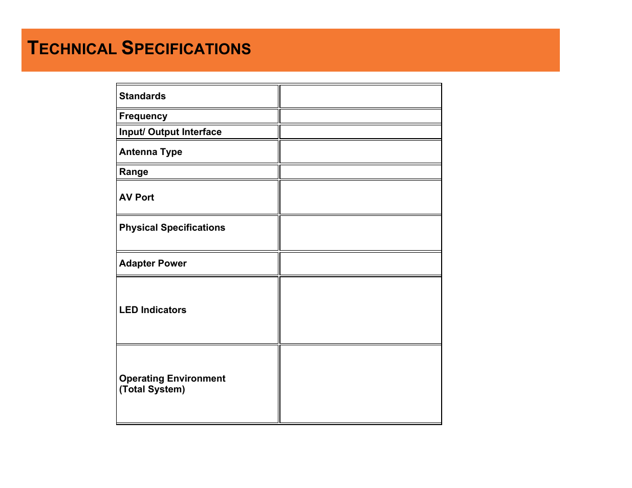 Echnical, Pecifications | C2G 29670 1-PORT 60 GHZ WIRELESSHD KIT User Manual | Page 13 / 20