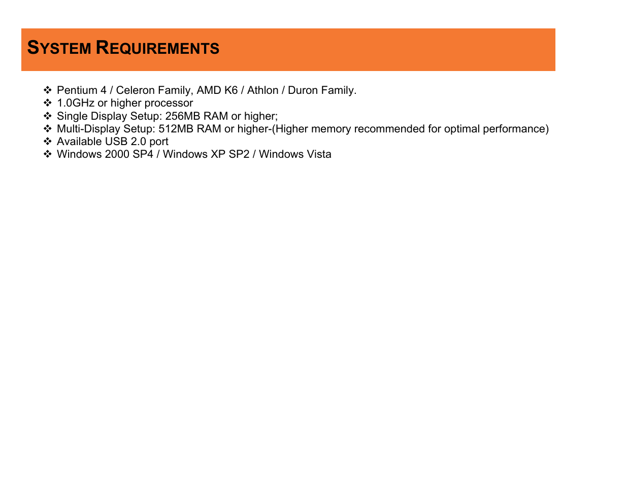 Ystem, Equirements | C2G 30535 USB 2.0 TO DVI-I ADAPTER User Manual | Page 5 / 48