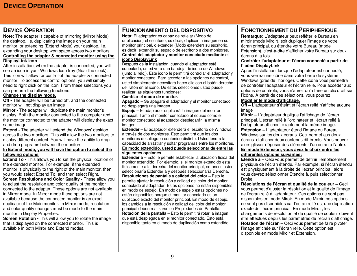 C2G 30539 USB 2.0 TO VGA_DVI-I ADAPTER User Manual | Page 10 / 16