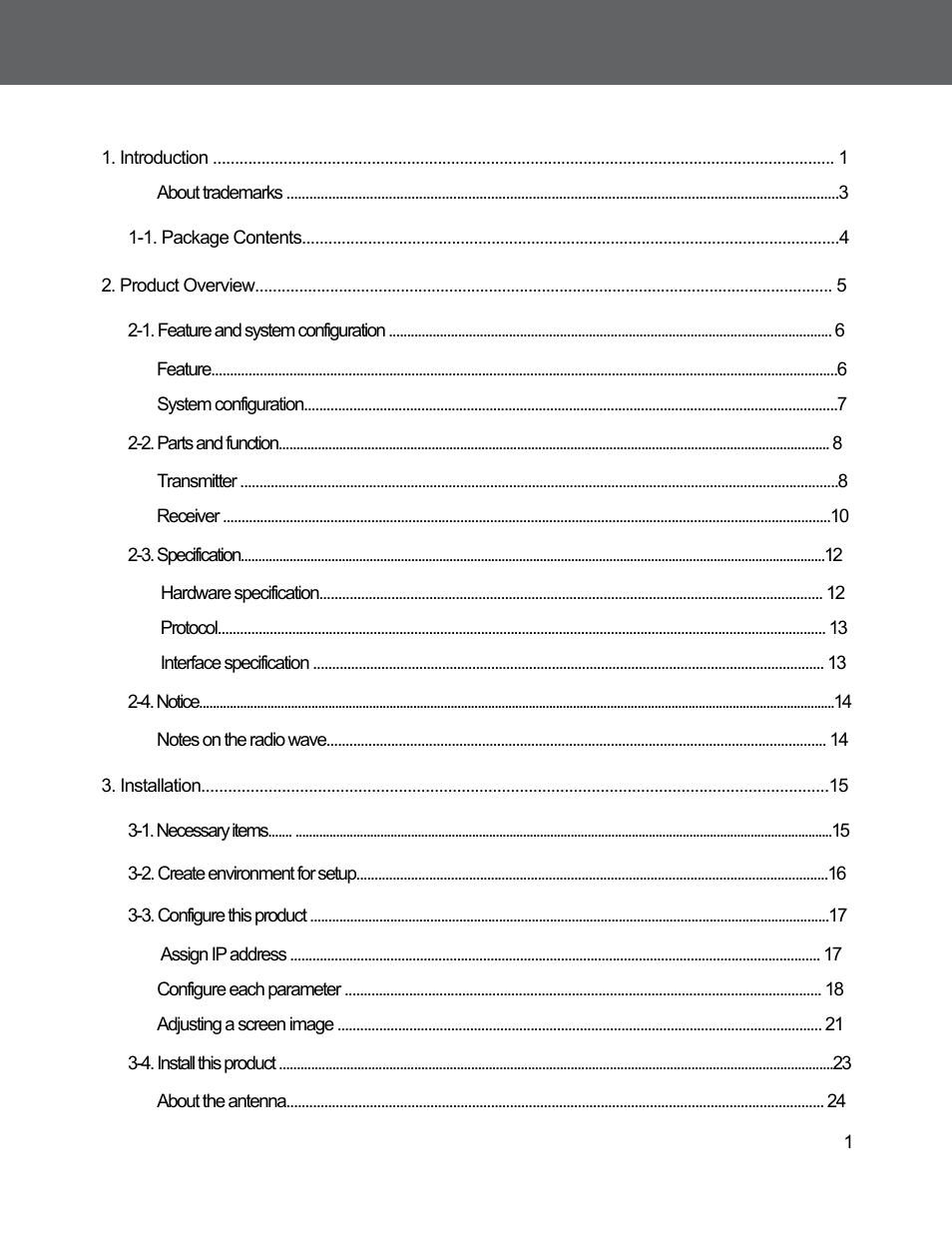 Ndex | C2G 29505 WIRELESS DIGITAL SIGNAGE DISTRIBUTION SYSTEM User Manual | Page 2 / 70