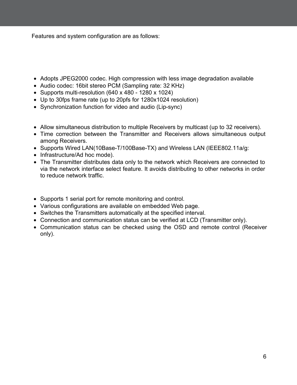 Eature and system configuration | C2G 29505 WIRELESS DIGITAL SIGNAGE DISTRIBUTION SYSTEM User Manual | Page 7 / 70