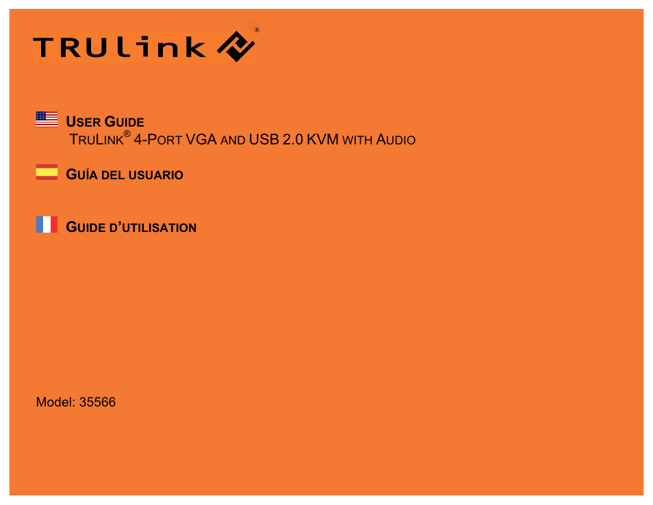 C2G 35566 TRULINK 4-PORT VGA AND USB 2.0 KVM WITH AUDIO User Manual | 17 pages