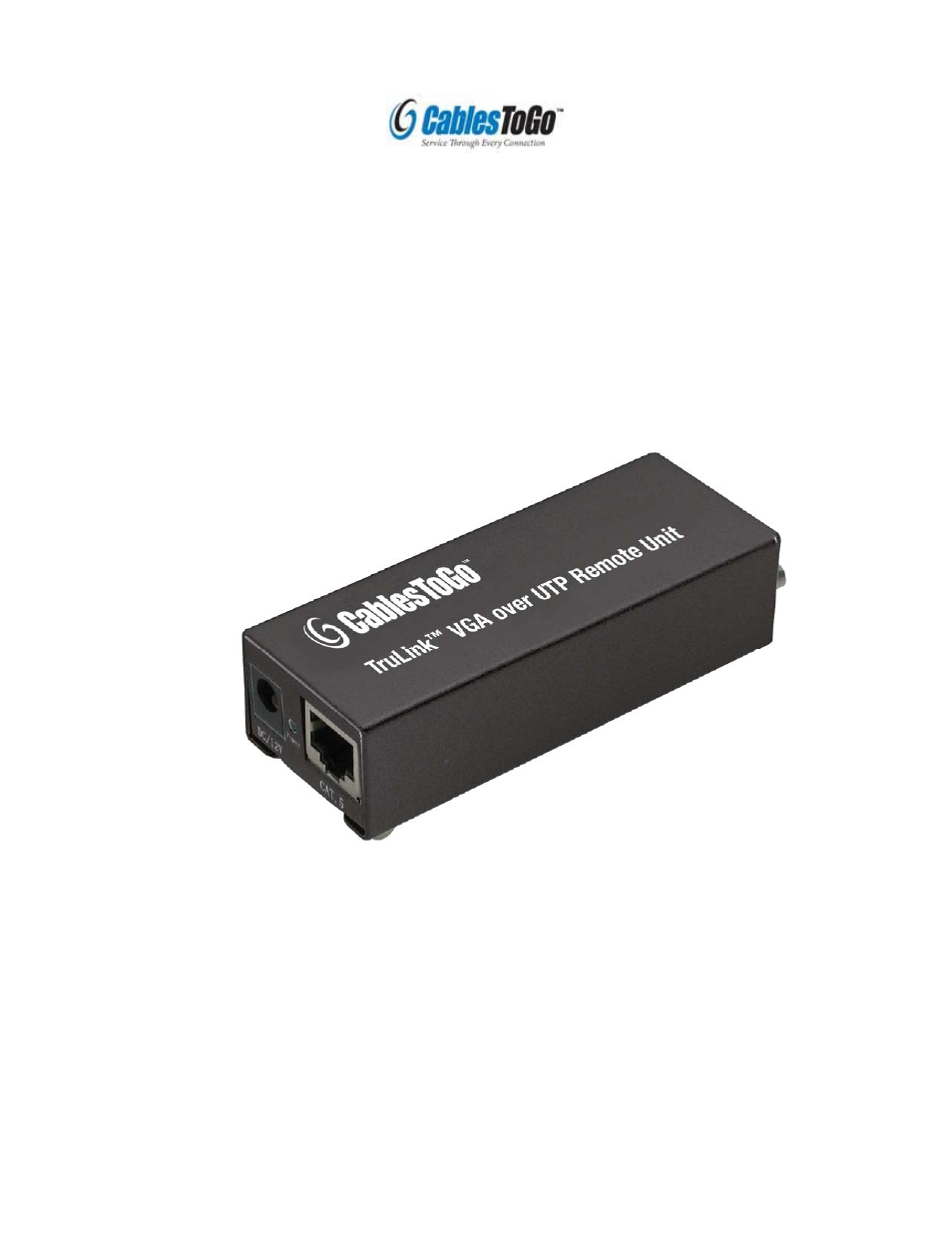 C2G 39961 VGA over UTP Extender- Remote Unit User Manual | 6 pages