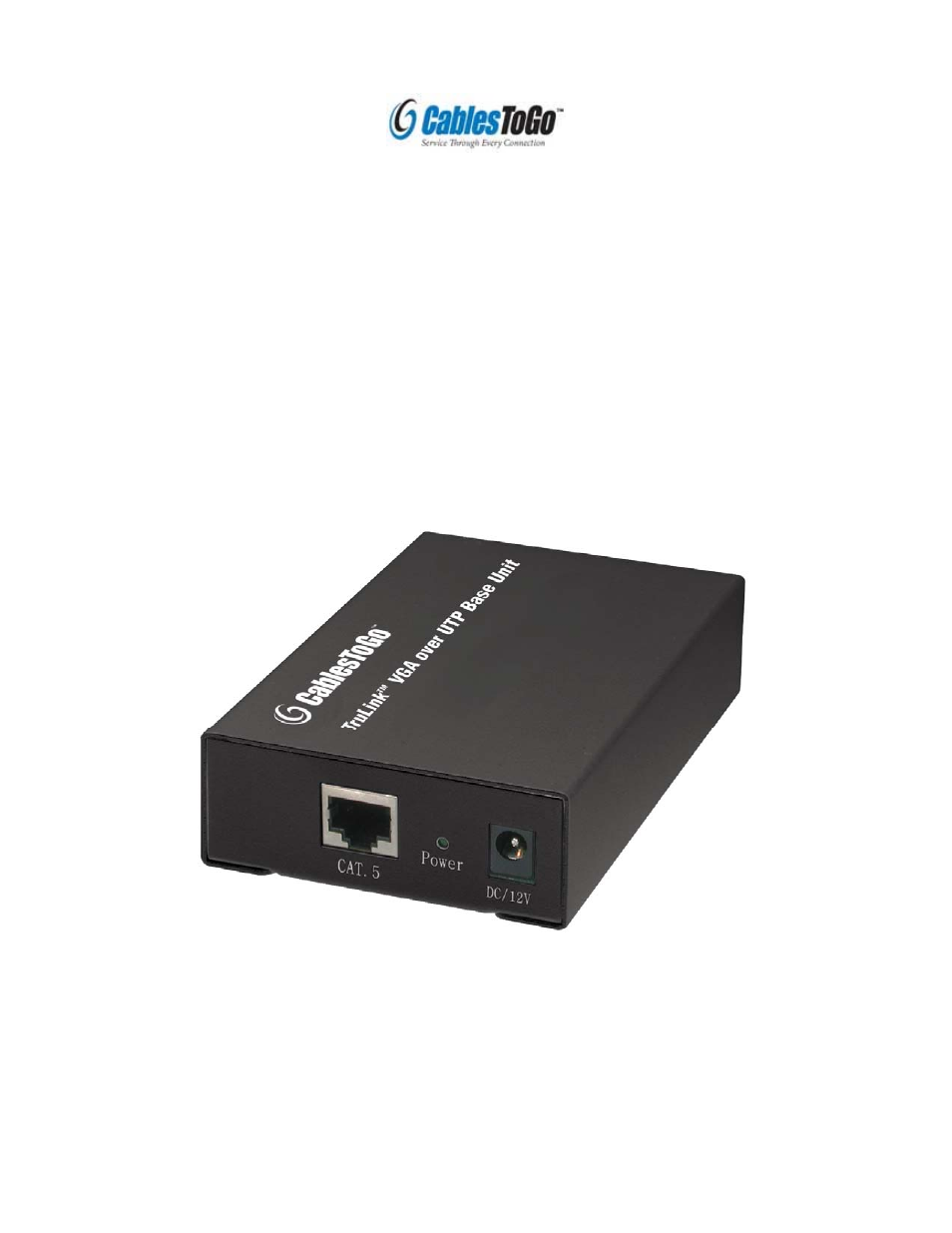 C2G 39959 1 Port VGA over UTP Extender- Base Unit User Manual | 6 pages