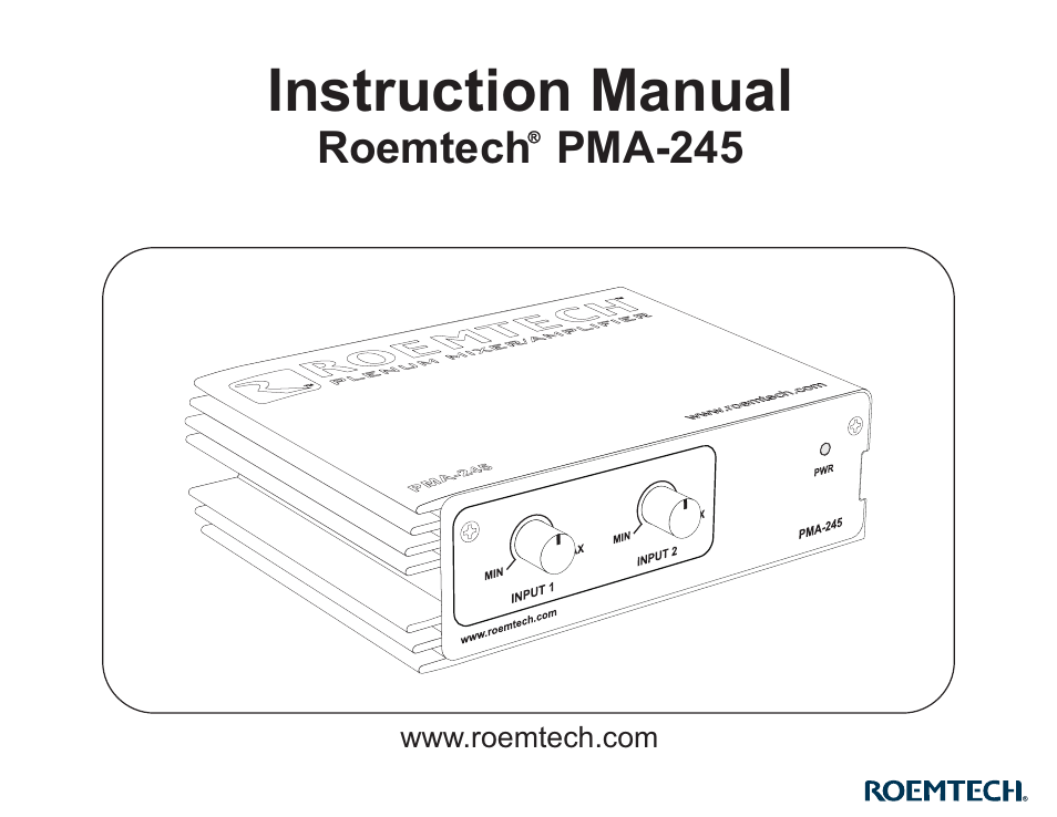 C2G 40573 Roemtech PMA-245 User Manual | 5 pages