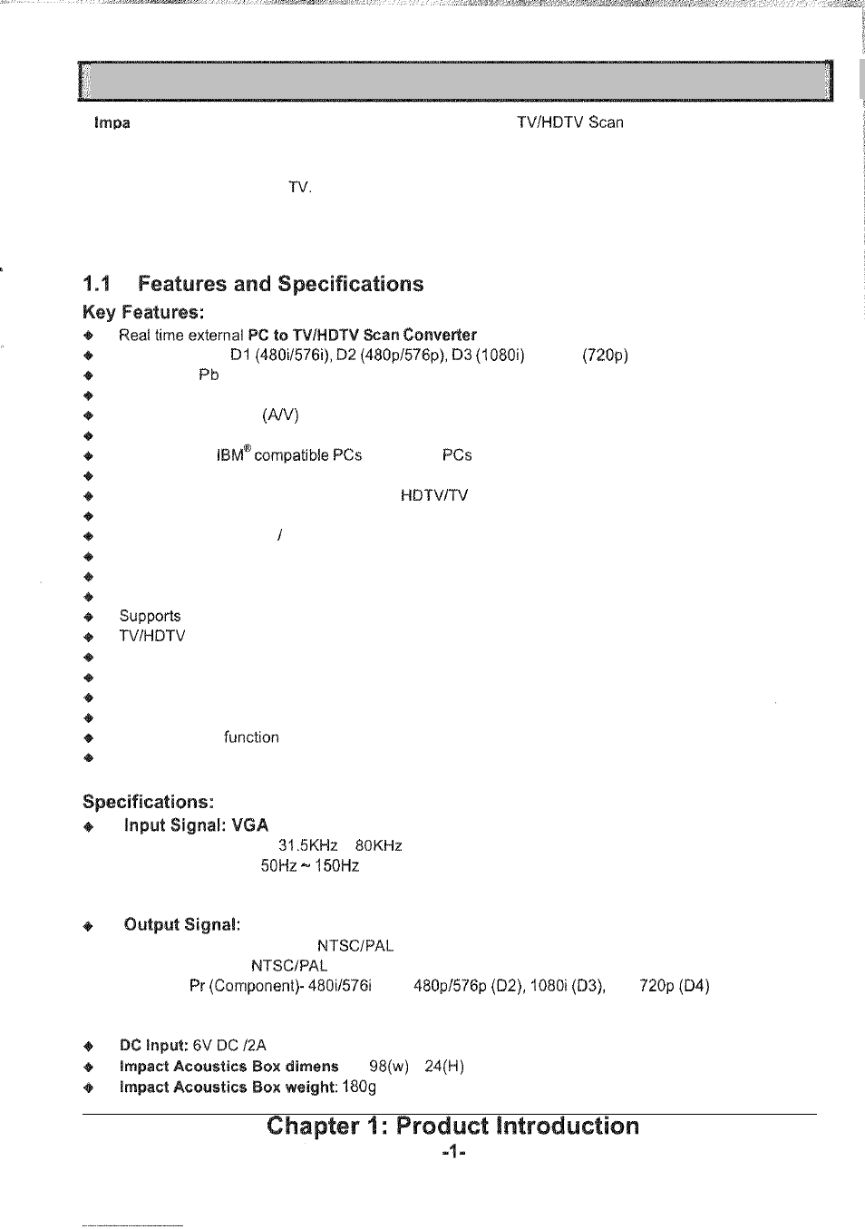 Chapter i. product introduction | C2G 40381 Converter User Manual | Page 2 / 18