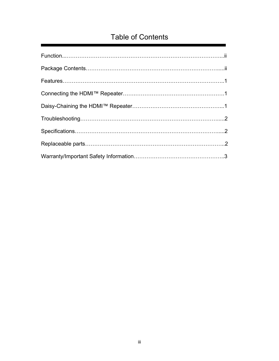 C2G 40383 HDMI Repeater User Manual | Page 3 / 6