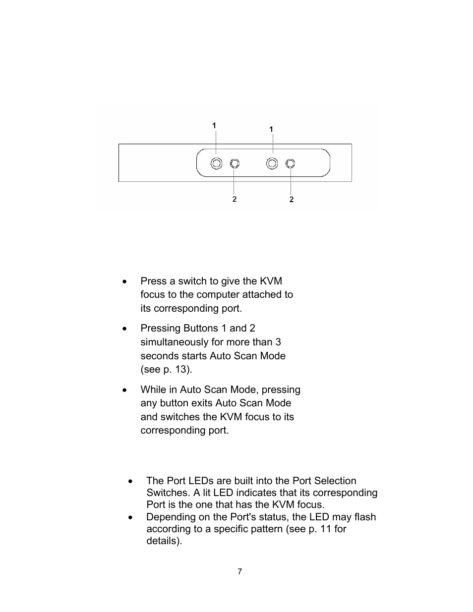 Hardware setup, Front view | C2G 52041 TruLink VGA and PS_2 KVM User Manual | Page 8 / 21