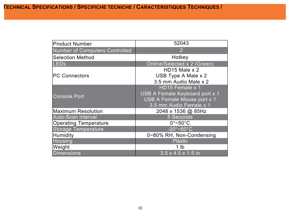 C2G 52043 TRULINK 2-PORT USB MICRO KVM WITH AUDIO User Manual | Page 11 / 14