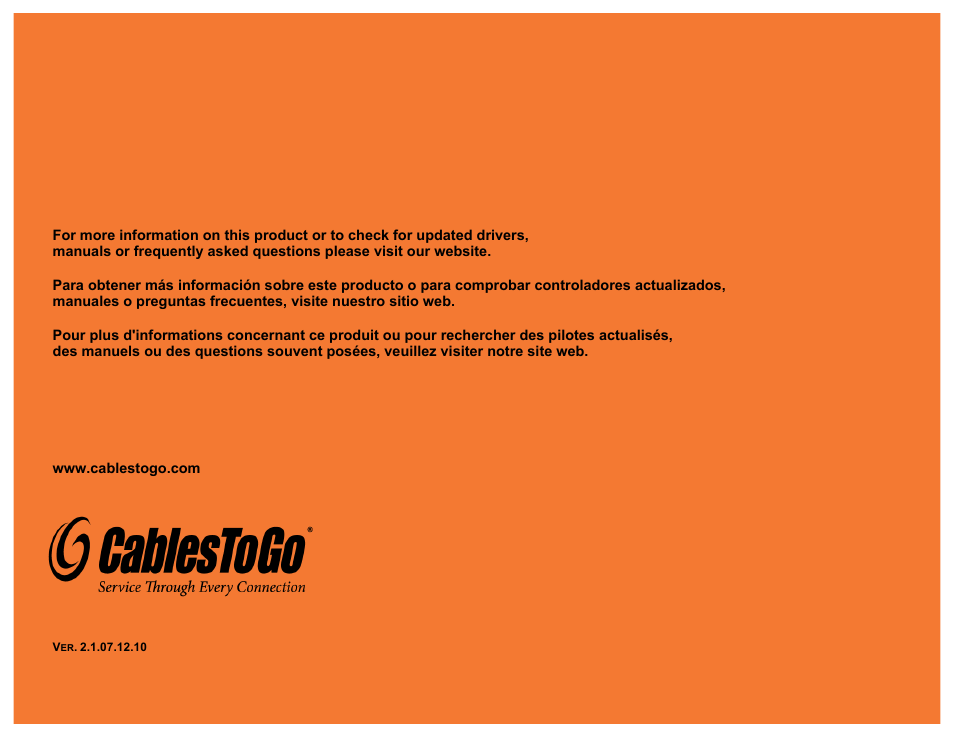 C2G 52043 TRULINK 2-PORT USB MICRO KVM WITH AUDIO User Manual | Page 14 / 14