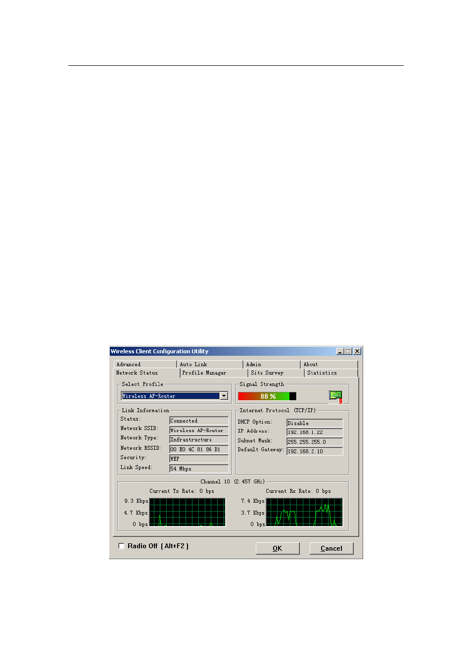 1 network status | C2G 30709 Wireless Network Adapter User Manual | Page 16 / 26