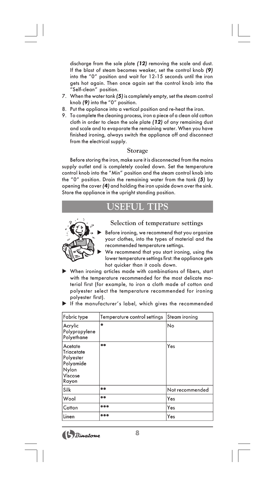 Useful tips | Binatone SI-2510 User Manual | Page 8 / 34