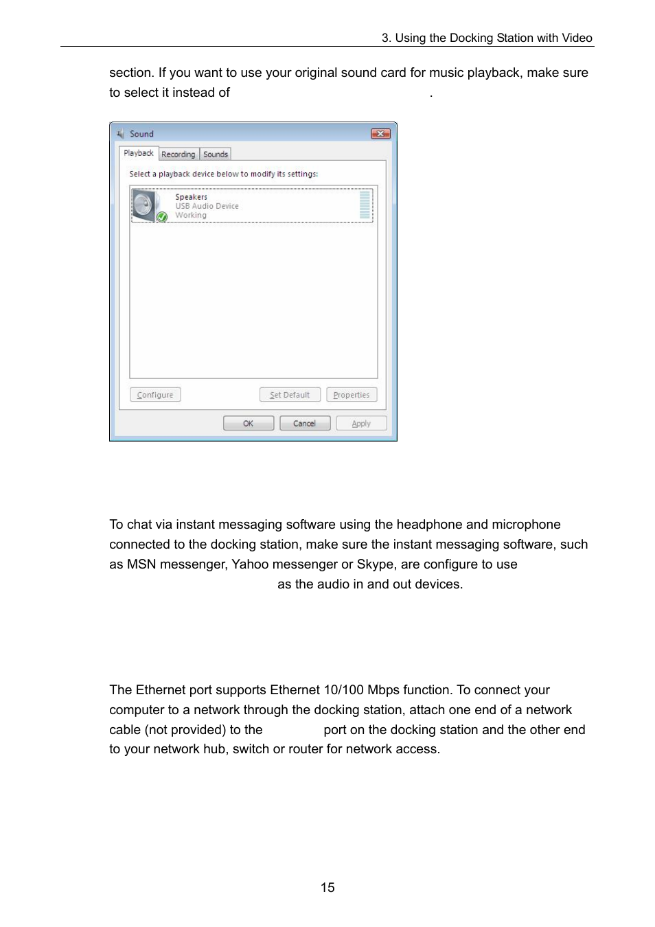 Ethernet port | C2G 28653 Docking Station with Video User Manual | Page 19 / 31