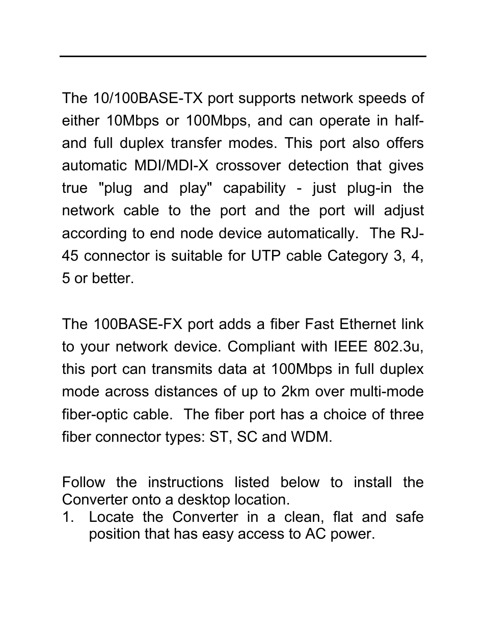Desktop installation | C2G 26630 10_100Base-TX to 100Base-TX Media Converter User Manual | Page 13 / 24