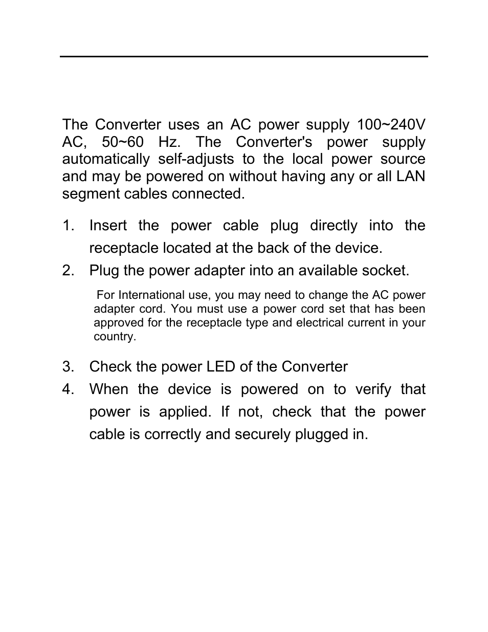 Getting connected, Powering on unit | C2G 26630 10_100Base-TX to 100Base-TX Media Converter User Manual | Page 15 / 24