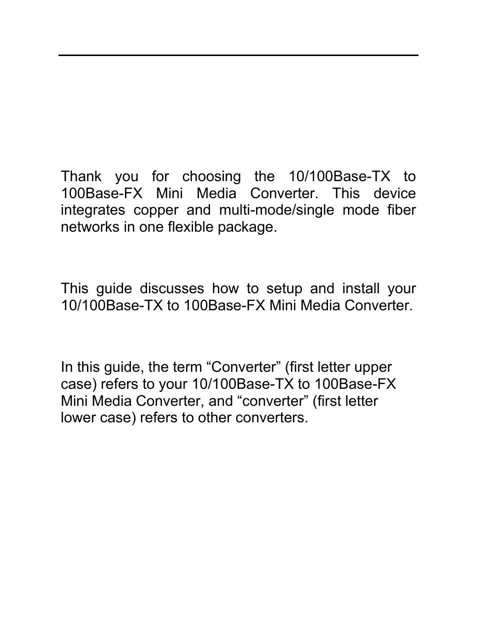 1 introduction | C2G 26630 10_100Base-TX to 100Base-TX Media Converter User Manual | Page 5 / 24