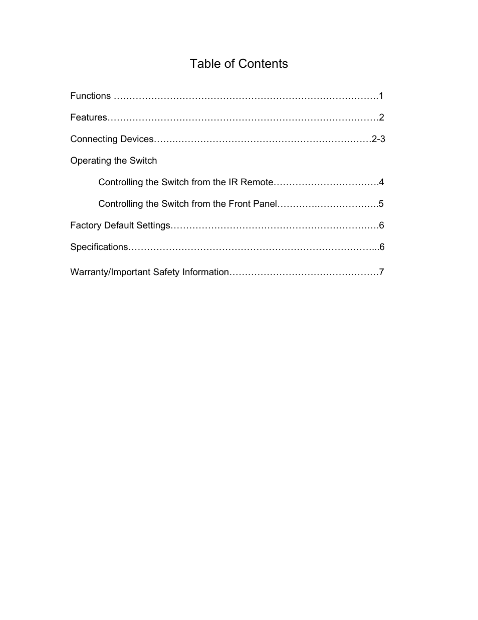 C2G 40697 Deluxe Component Video_Digital Audio 6 In_2 Out Matrix Switch User Manual | Page 2 / 9