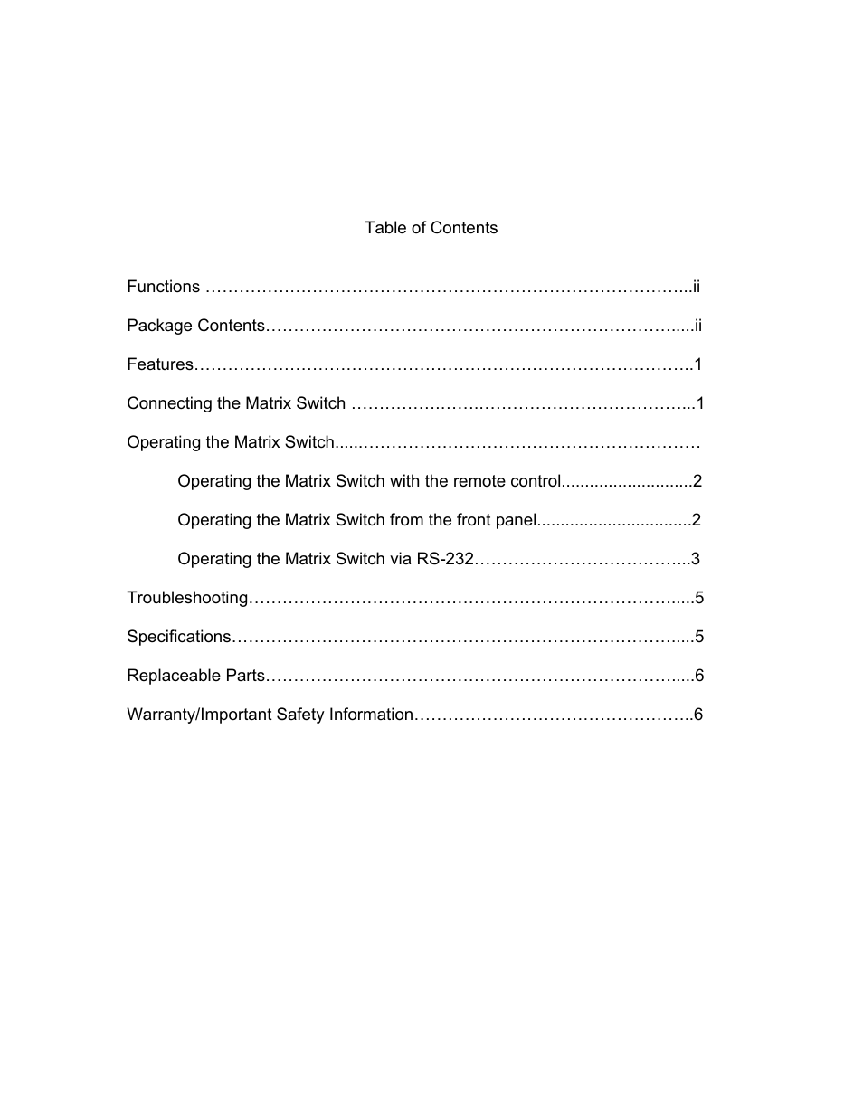 C2G 40444 4 x 2 HDMI Matrix Switch User Manual | Page 3 / 9