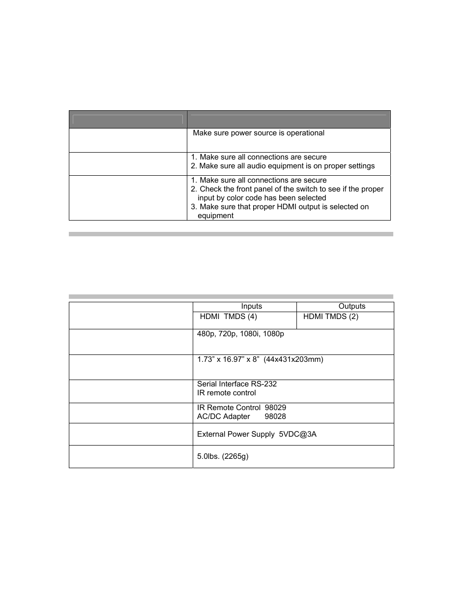 C2G 40444 4 x 2 HDMI Matrix Switch User Manual | Page 8 / 9