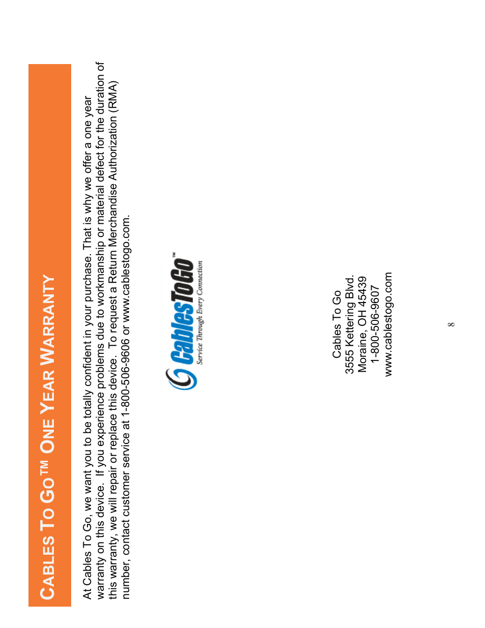 Ables, Arranty | C2G 40312 DVI-D Monitor SPLITTER_EXTENDER User Manual | Page 9 / 12