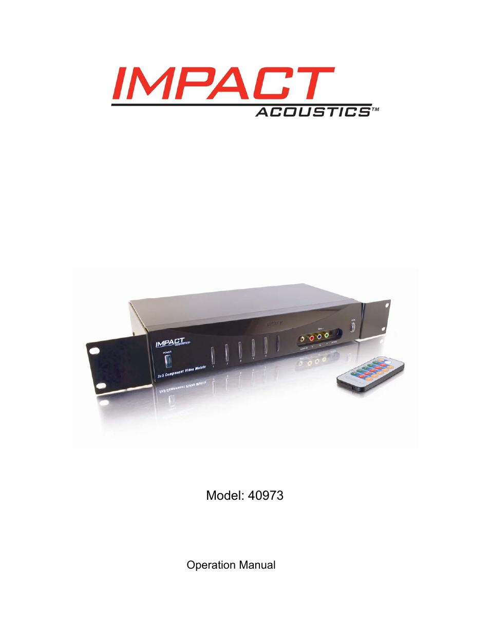 C2G 40973 3x5 Component Video_Digital Audio Matrix Switch w_RS-232 User Manual | 11 pages