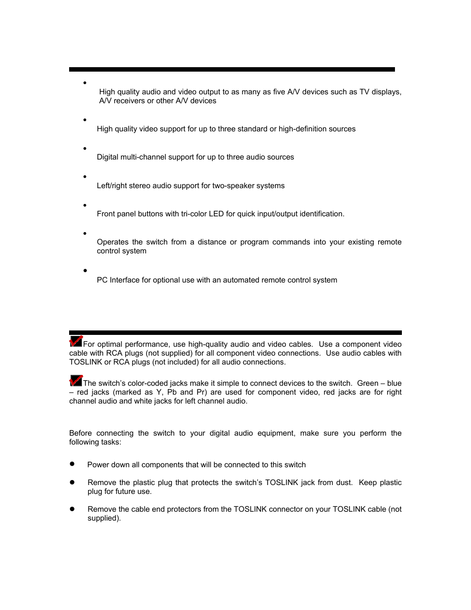 C2G 40973 3x5 Component Video_Digital Audio Matrix Switch w_RS-232 User Manual | Page 4 / 11