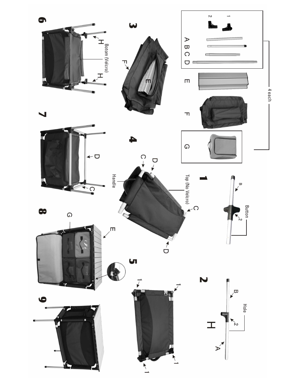 Camp Chef MSTAB Sherpa Table & Organizer User Manual | 2 pages