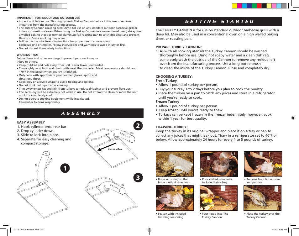 Camp Chef TKYCB Infusion Roaster (Turkey Cannon) with Brine Kit User Manual | Page 2 / 5