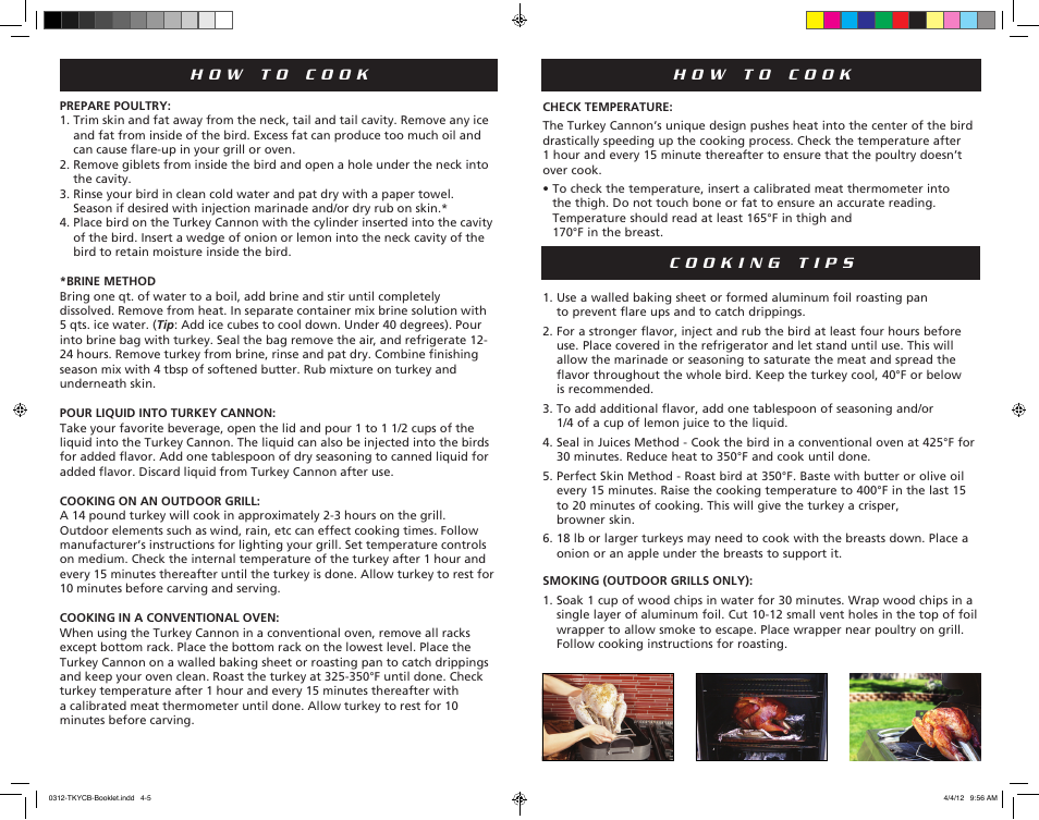 Camp Chef TKYCB Infusion Roaster (Turkey Cannon) with Brine Kit User Manual | Page 3 / 5
